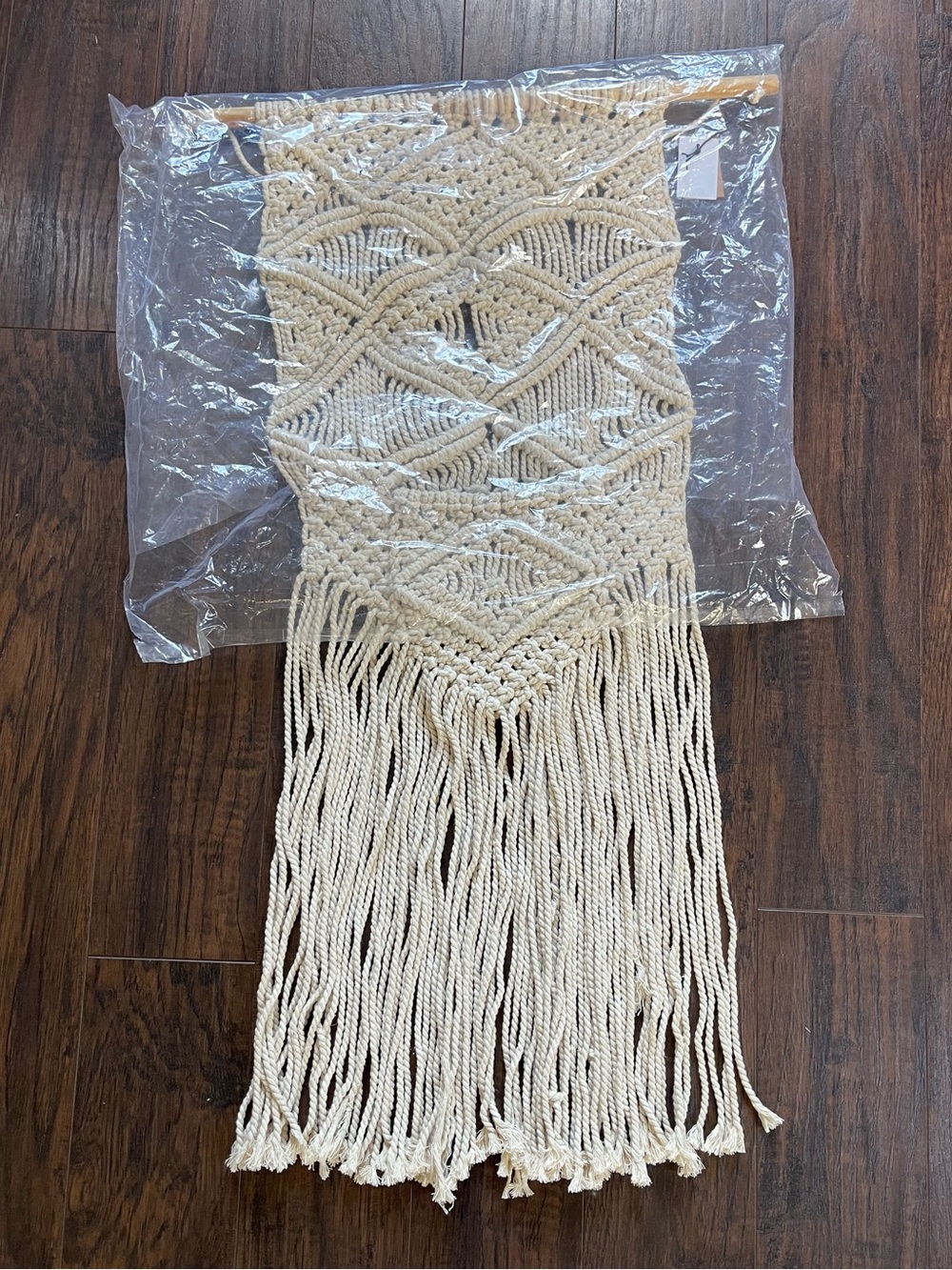 Creative Co Op Cotton Macrame Wall Hanging With Pocket